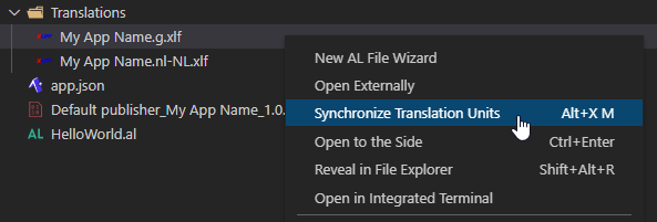 Synchronize Translation Units (Explorer)